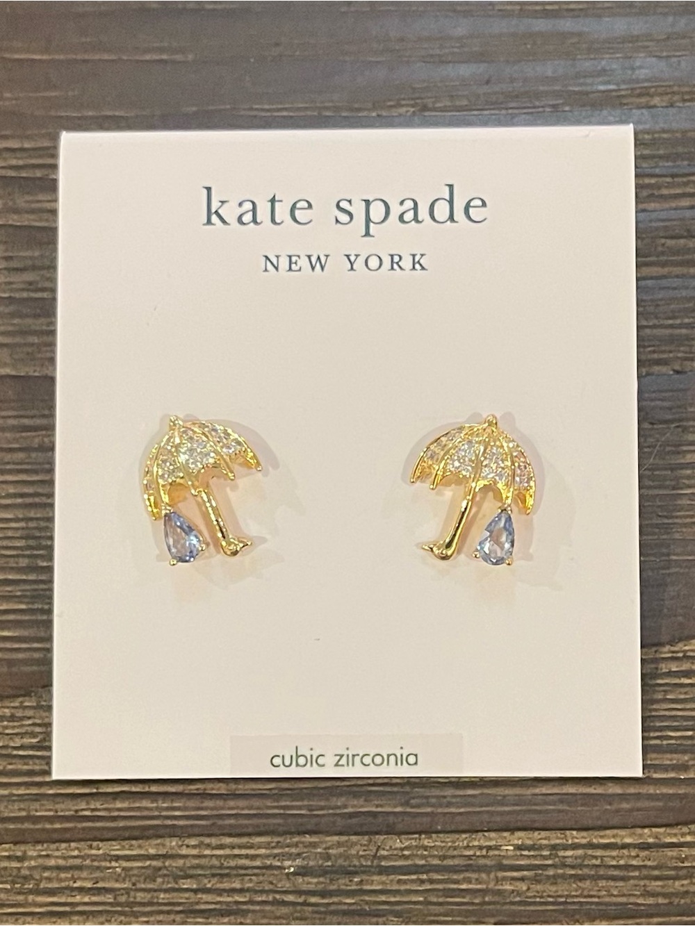 Kate Spade Nee York Rain or Shine Umbrella Stud Earrings